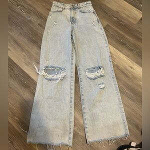 Zara Sky Blue Denim Jeans